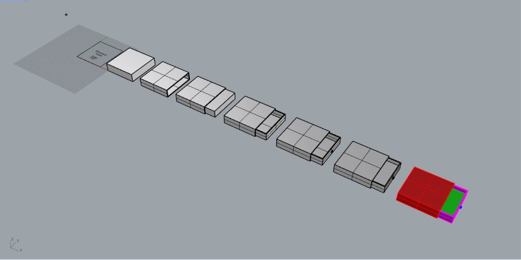 Fase di disegno 3D per realizzare rendering